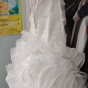 Elegant White Ruffled Dress